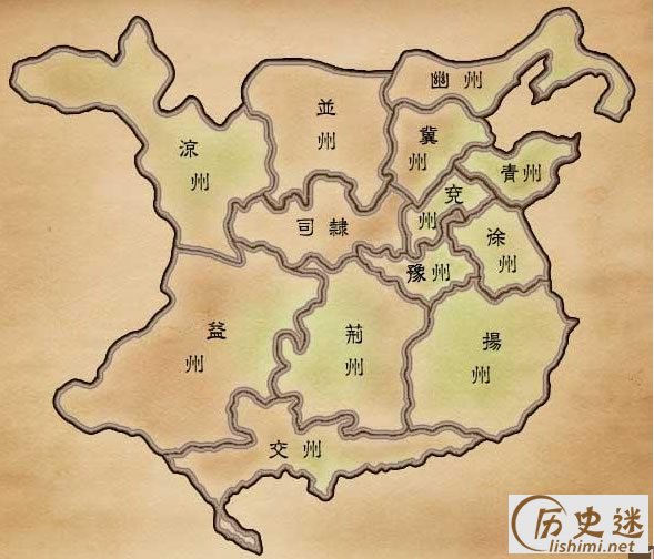 汉朝13州地图