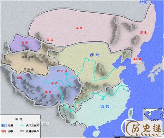 晋朝时期的疆域版图,晋朝区域图