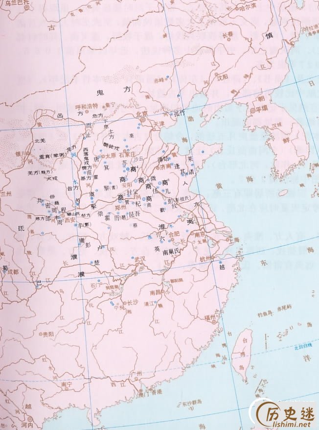 商朝地图疆域多大,商朝领土地图