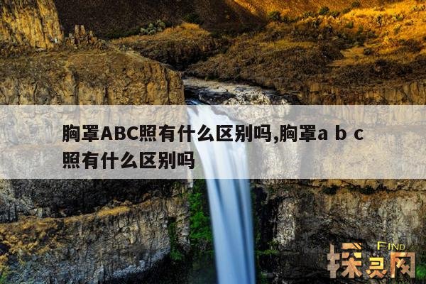 胸罩ABC照有什么区别吗？,胸罩abc分别是什么意思图片