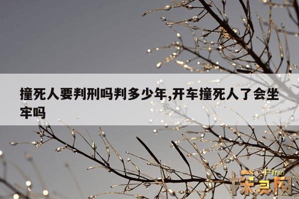 撞死人要判刑吗？判多少年,未成年撞死人要判刑吗？判多少年