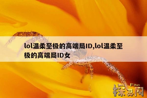 lol温柔至极的高端局ID,lol温柔至极的高端局ID三字