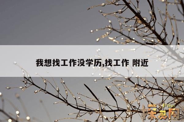 我想找工作没学历,我想找工作没学历我在南京