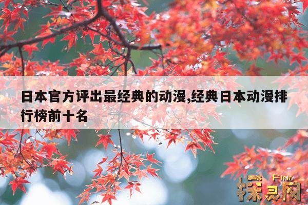 日本官方评出最经典的动漫,日本最经典动漫排行