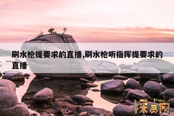 刷水枪提要求的直播,刷水枪提要求的直播ios