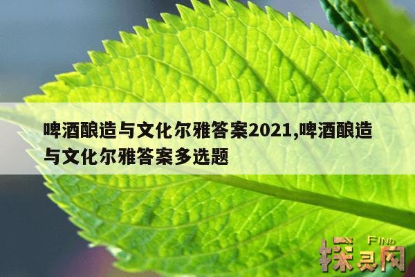 啤酒酿造与文化尔雅答案2021,啤酒酿造与文化尔雅答案2023