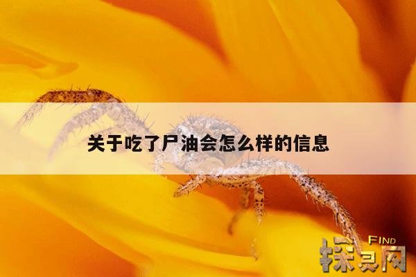 关于吃了尸油会怎么样的信息