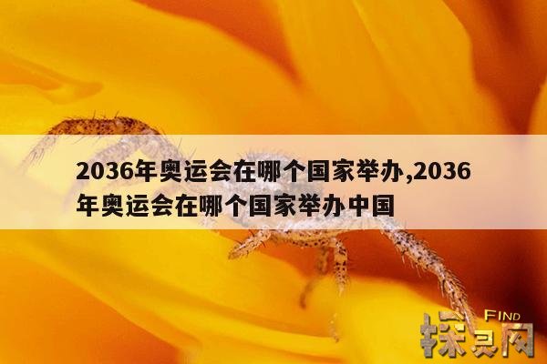 2036年奥运会在哪个国家举办,2036年奥运会在哪个国家举办2036