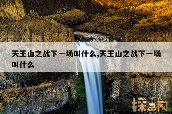 天王山之战下一场叫什么,天王山之战是什么意思哦