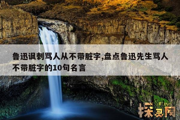 鲁迅讽刺骂人从不带脏字,鲁迅先生骂人不带脏字的