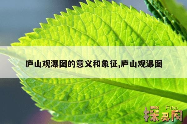 庐山观瀑图的意义和象征,庐山观瀑图35.9亿真迹