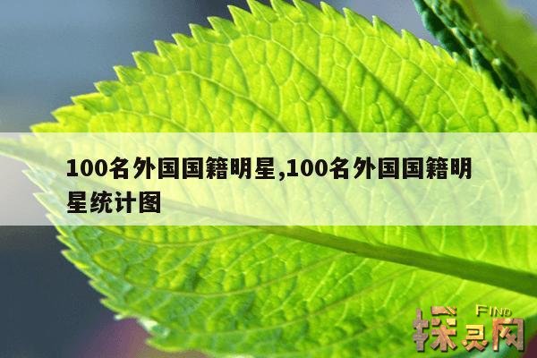 100名外国国籍明星,外国籍明星名单