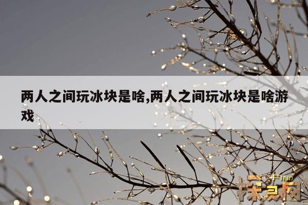 两人之间玩冰块是啥,如何玩冰块