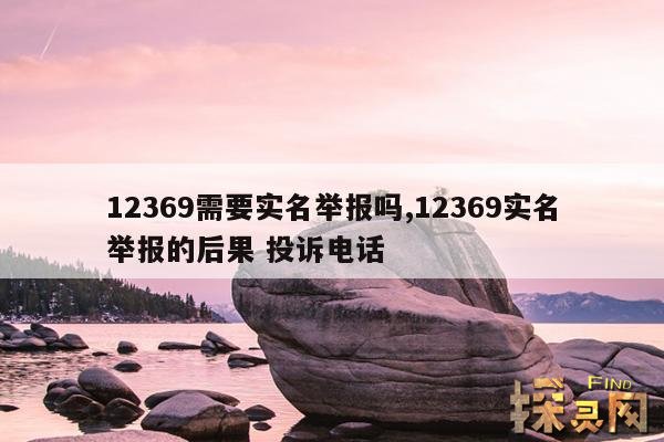 12369需要实名举报吗？,12369必须实名制举报吗？